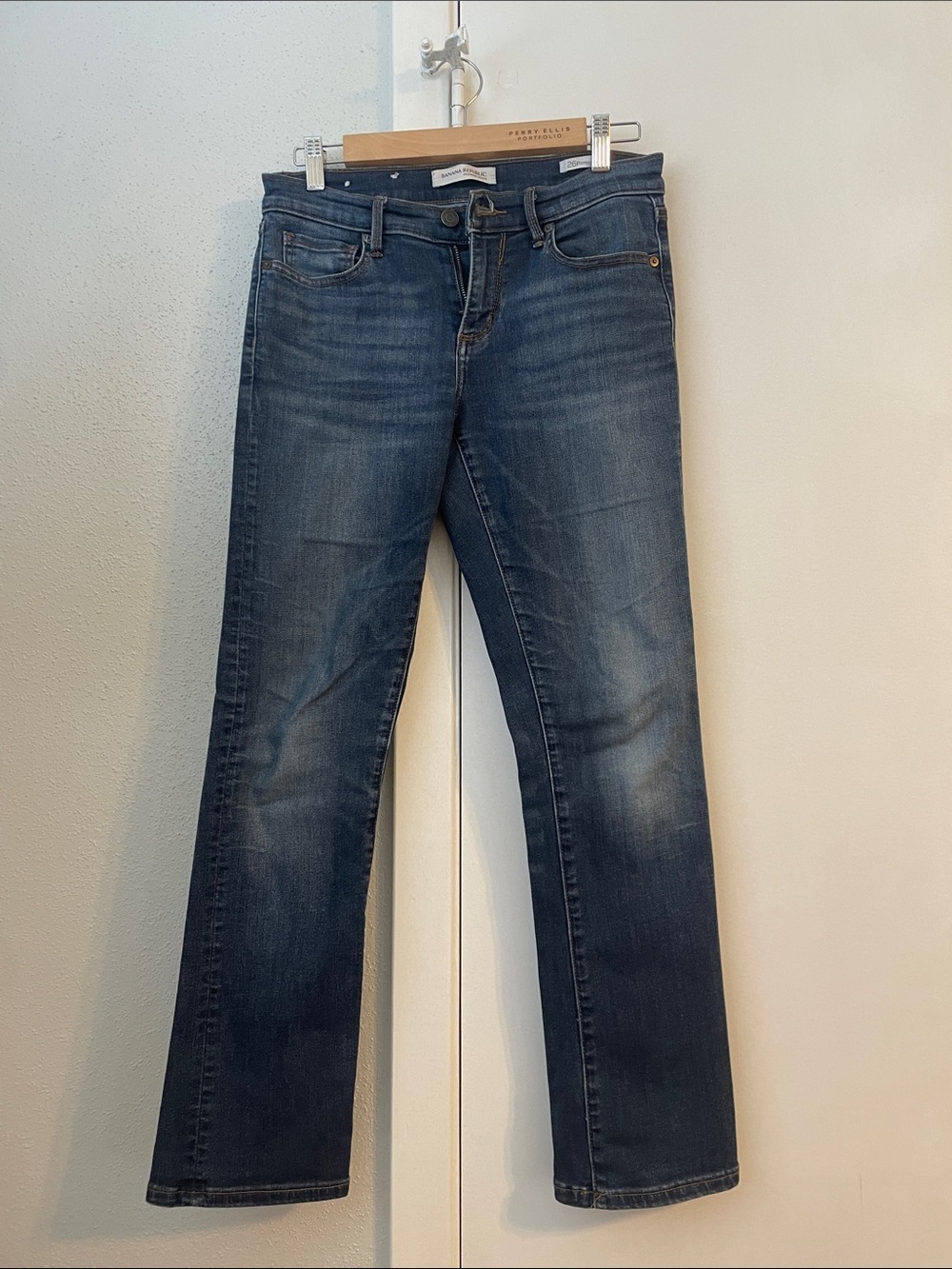 Banana Republic Women's Straight-Leg Jeans in Dark Blue